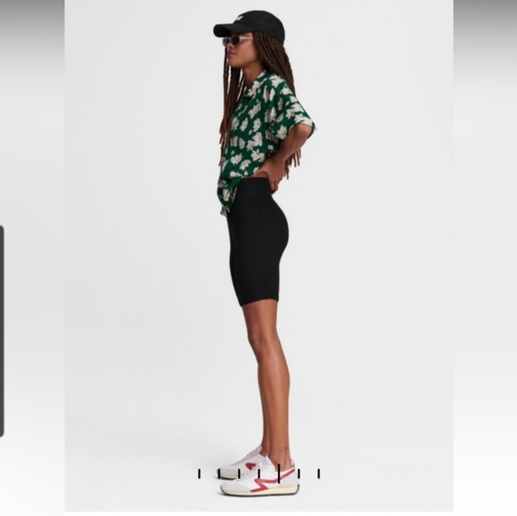 Rag & Bone The Knit Ribbed Biker Shorts Black Size‎ Small NWOT - Picture 2 of 12